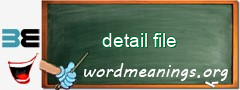 WordMeaning blackboard for detail file